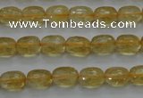 CCR33 15.5 inches 8*10mm faceted rice natural citrine gemstone beads