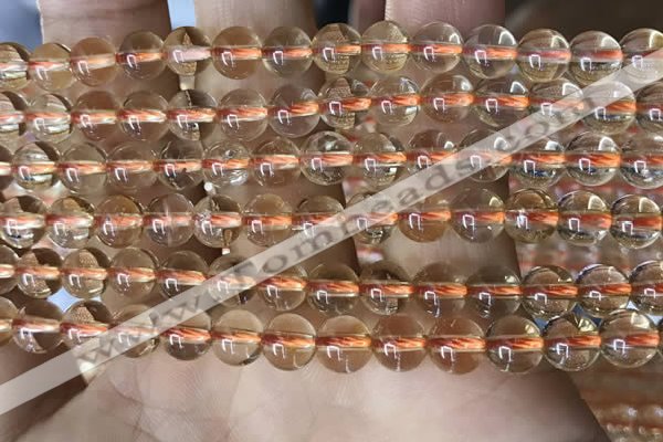 CCR331 15.5 inches 6mm round natural citrine gemstone beads