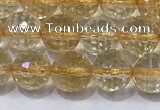 CCR338 15.5 inches 6mmm faceted round citrine gemstone beads