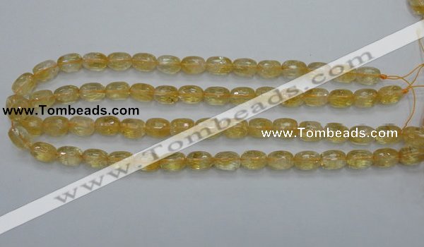 CCR34 15.5 inches 8*12mm faceted rice natural citrine gemstone beads