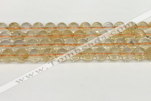 CCR347 15.5 inches 10mm round natural citrine beads wholesale