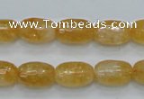 CCR35 15.5 inches 10*15mm faceted rice natural citrine gemstone beads
