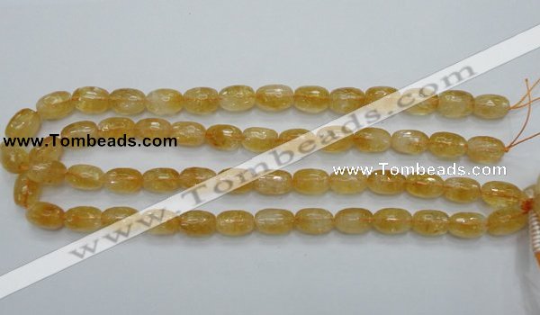 CCR35 15.5 inches 10*15mm faceted rice natural citrine gemstone beads