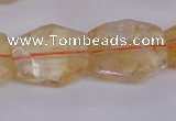 CCR352 15*20mm - 20*25mm faceted freeform natural citrine beads