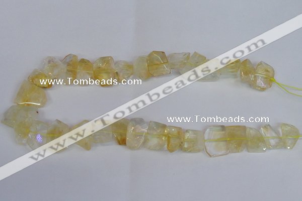 CCR355 15.5 inches 13*18mm - 15*20mm freeform natural citrine beads