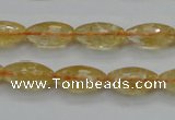 CCR36 15.5 inches 8*16mm faceted rice natural citrine gemstone beads