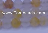 CCR371 15.5 inches 6mm round matte citrine beads wholesale