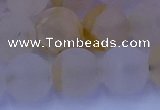 CCR374 15.5 inches 12mm round matte citrine beads wholesale