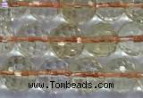 CCR390 15 inches 6mm faceted round citrine beads wholesale