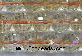 CCR391 15 inches 7mm faceted round citrine beads wholesale