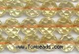 CCR398 15 inches 6mm faceted round citrine beads