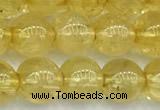 CCR400 15 inches 8mm round citrine beads, 2mm hole