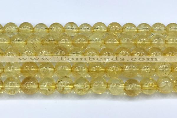 CCR401 15 inches 10mm round citrine beads, 2mm hole