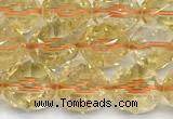 CCR417 15 inches 10mm faceted nuggets citrine beads