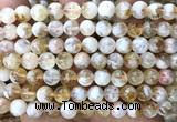 CCR433 15 inches 8mm round citrine beads wholesale