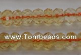 CCR51 15.5 inches 4*6mm faceted rondelle natural citrine beads