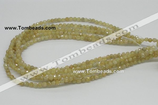 CCR82 15.5 inches 6mm faceted round citrine gemstone beads wholesale