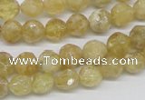 CCR83 15.5 inches 8mm faceted round citrine gemstone beads wholesale