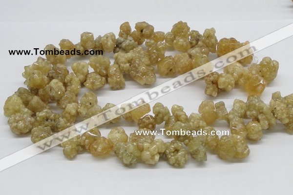 CCR86 15.5 inches 14mm chip citrine gemstone beads wholesale