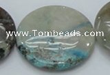 CCS09 15.5 inches 40mm flat round natural chrysocolla gemstone beads