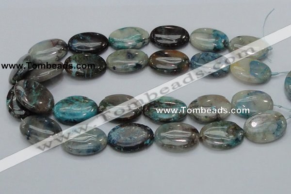 CCS10 15.5 inches 22*30mm oval natural chrysocolla gemstone beads