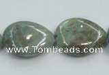 CCS101 15.5 inches 18*25mm flat teardrop African chrysocolla beads