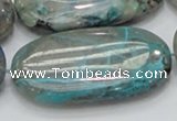 CCS12 15.5 inches 25*50mm oval natural chrysocolla gemstone beads