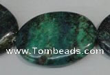 CCS169 15.5 inches 25*35mm oval dyed chrysocolla gemstone beads