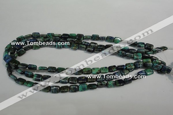 CCS175 15.5 inches 8*10mm rectangle dyed chrysocolla gemstone beads