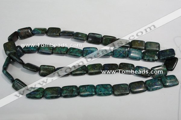 CCS176 15.5 inches 13*18mm rectangle dyed chrysocolla gemstone beads