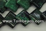 CCS178 15.5 inches 16*16mm diamond dyed chrysocolla gemstone beads