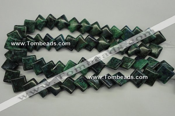 CCS178 15.5 inches 16*16mm diamond dyed chrysocolla gemstone beads