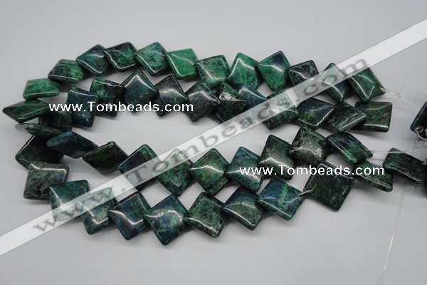 CCS179 15.5 inches 18*18mm diamond dyed chrysocolla gemstone beads