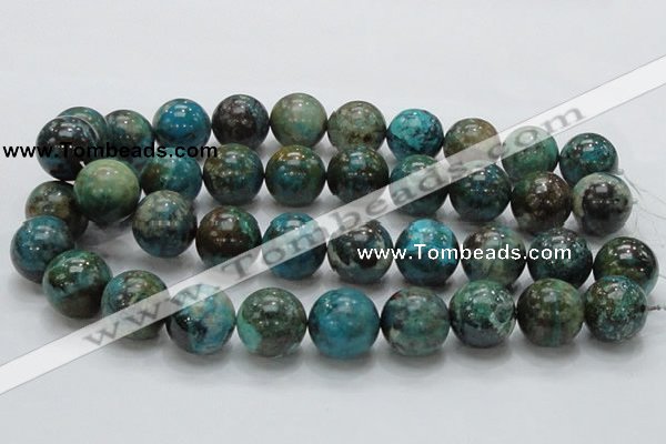 CCS18 15.5 inches 20mm round natural chrysocolla gemstone beads