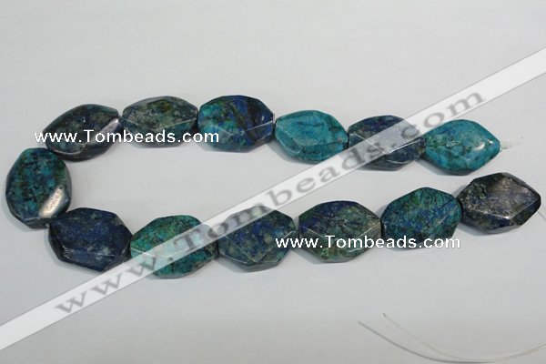 CCS182 15.5 inches 22*30mm freeform dyed chrysocolla gemstone beads