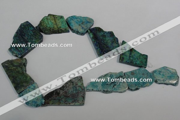 CCS185 15.5 inches 22*25mm – 35*40mm freeform dyed chrysocolla beads