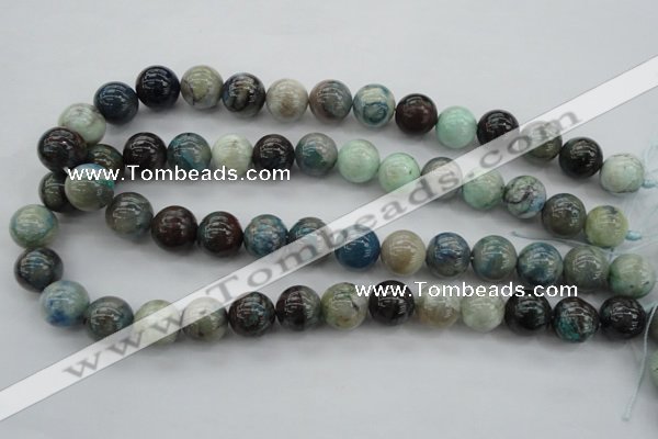 CCS22 15.5 inches 14mm round natural chrysocolla gemstone beads