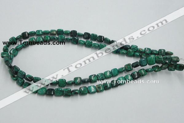 CCS220 15.5 inches 8*8mm square natural Chinese chrysocolla beads