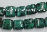 CCS222 15.5 inches 12*12mm square natural Chinese chrysocolla beads