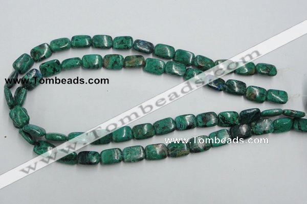 CCS230 15.5 inches 10*14mm rectangle natural Chinese chrysocolla beads