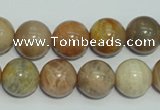 CCS306 15.5 inches 14mm round natural sunstone beads wholesale