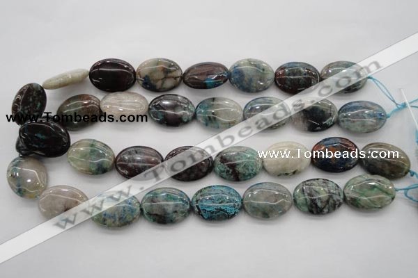 CCS34 15.5 inches 18*25mm oval natural chrysocolla gemstone beads