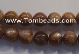 CCS353 15.5 inches 10mm round AB grade natural golden sunstone beads