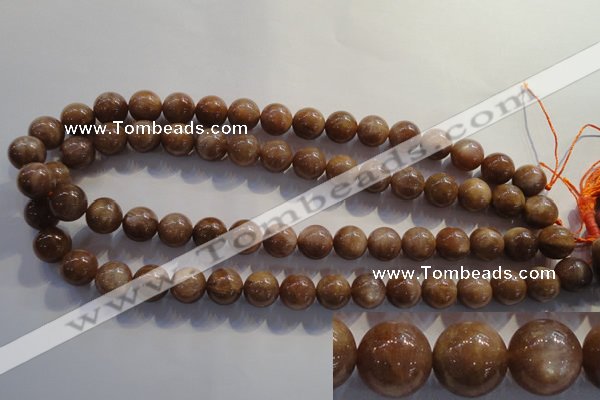 CCS364 15.5 inches 12mm round A grade natural golden sunstone beads