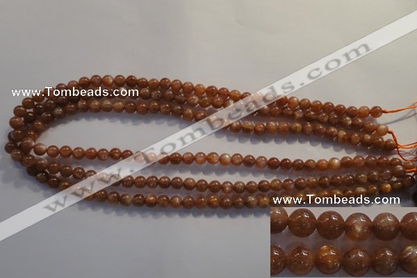 CCS371 15.5 inches 6mm round AA grade natural golden sunstone beads