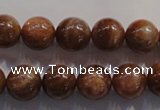 CCS374 15.5 inches 12mm round AA grade natural golden sunstone beads