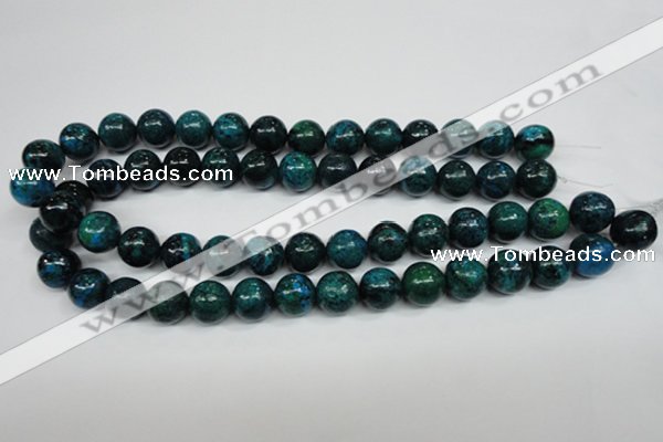 CCS405 15.5 inches 14mm round dyed chrysocolla gemstone beads