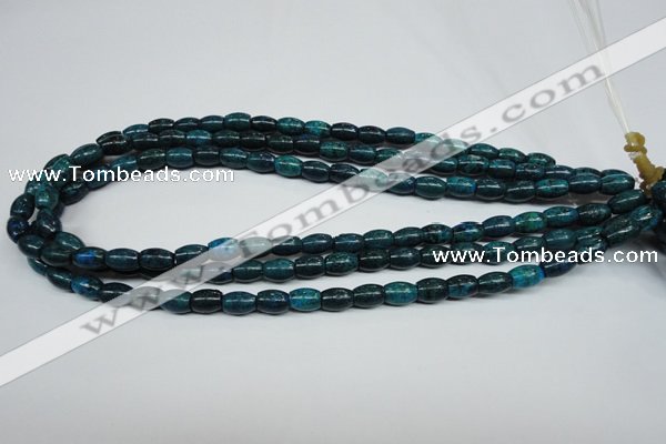 CCS412 15.5 inches 6*9mm rice dyed chrysocolla gemstone beads