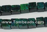 CCS420 15.5 inches 10*10mm cube dyed chrysocolla gemstone beads
