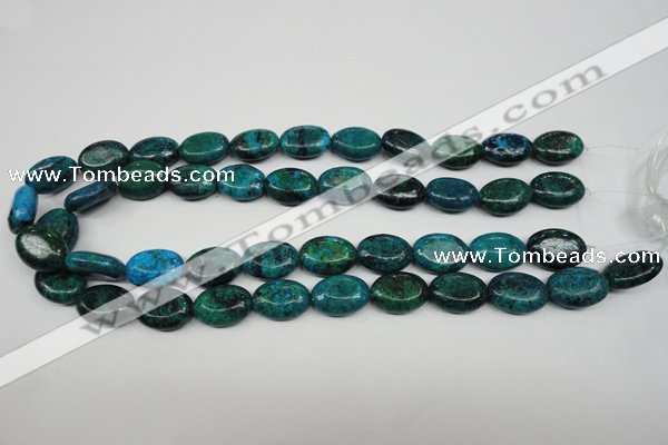 CCS444 15.5 inches 13*18mm oval dyed chrysocolla gemstone beads